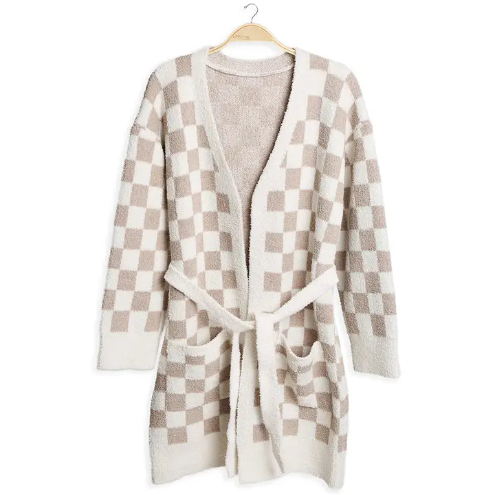Plush Checkered Robe