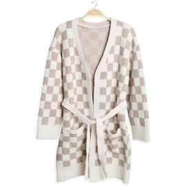 Plush Checkered Robe