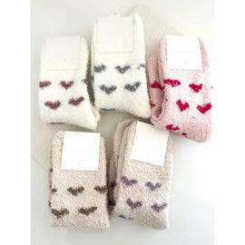 Fluffy Heart Socks