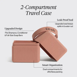 Kitsch 2-Compartment Travel Case - Terracotta