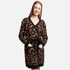 Leopard Print Soft Robe