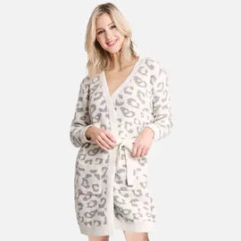 Leopard Print Soft Robe
