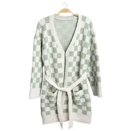 Plush Checkered Robe
