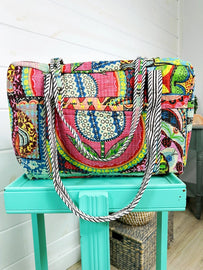 Quilted Cotton Weekender Bag/Festival Print