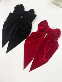 Velvet Bow Clip
