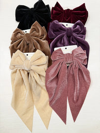 Velvet Bow Clip