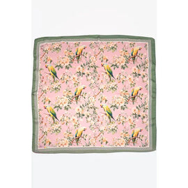 Floral Bird Print Bandana Scarf