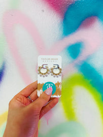 Taylor Shaye Haley Pearl Hoops