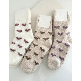 Fluffy Heart Socks