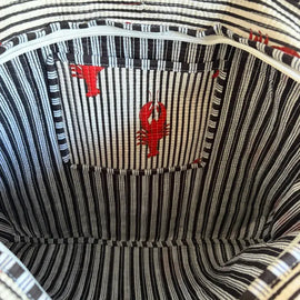 Quilted Cotton Tote Bag-Lobster Print