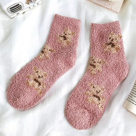 Teddy Fuzzy Socks