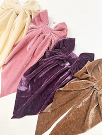 Velvet Bow Clip