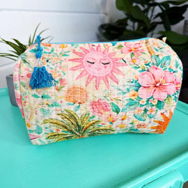 Quilted Makeup Bag
