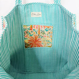 Quilted Tote Bag/Golden Paradise