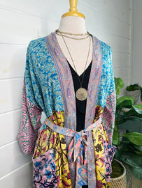 Silk Kimono Patchwork Robe
