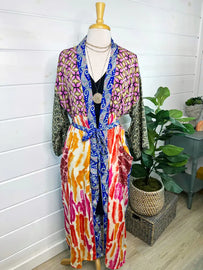 Silk Kimono Patchwork Robe
