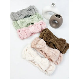 Waffle Texture Bow Spa Headband