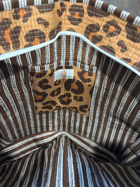 Quilted  Cotton Tote - Wild Side Leopard Print